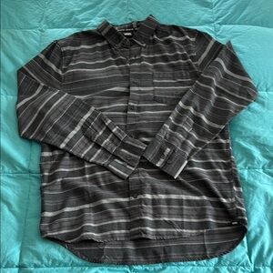 Vans Men's Gray Striped Shirt